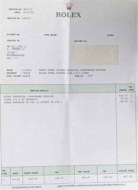 rolex invoice fake|false rolex markings.